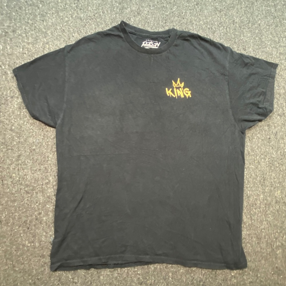 Popular Poison King Crown Shirt XL Mens Black Skater Streetwear Embroidered Tee